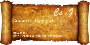 Csepeli Györgyi névjegykártya